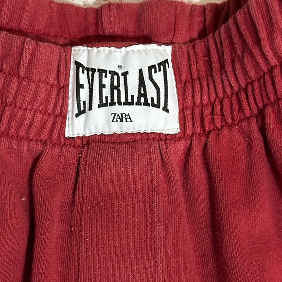 {Zara X Everlast} Cool Athletic Sweatpants Burgundy kids Sz 11-12 Yrs - Picture 13 of 16